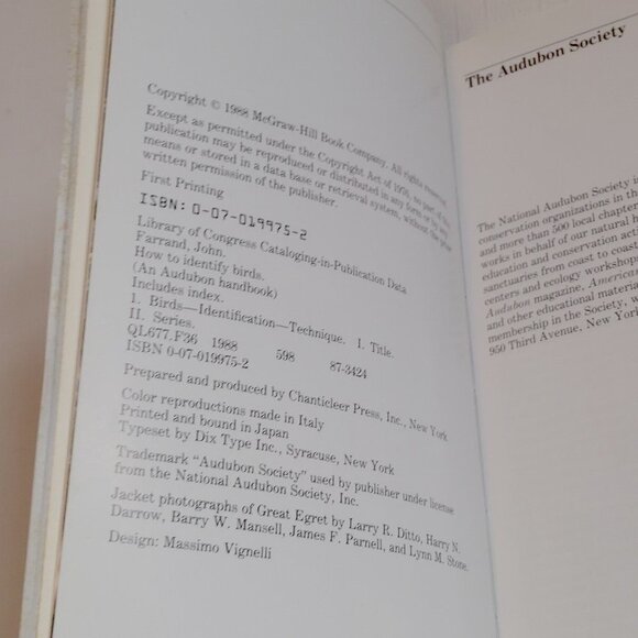 Audubon Handbook:How to Identify Birds: Farrand, John 1988 - Picture 3 of 4